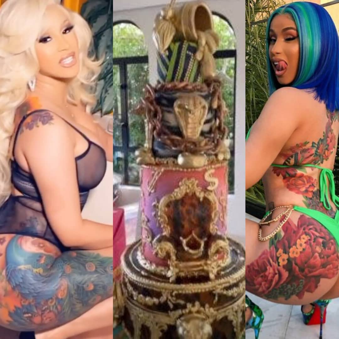 American Rapper, Cardi B Celebrates 28th Birthday With Cakes And Sex Toys