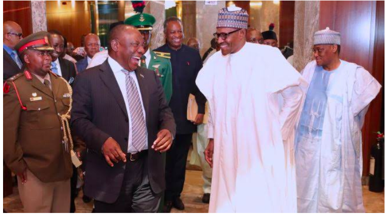 BREAKING: Panic As Buhari Receives South African President Amid Omicron Variant Concerns [PHOTOS]
