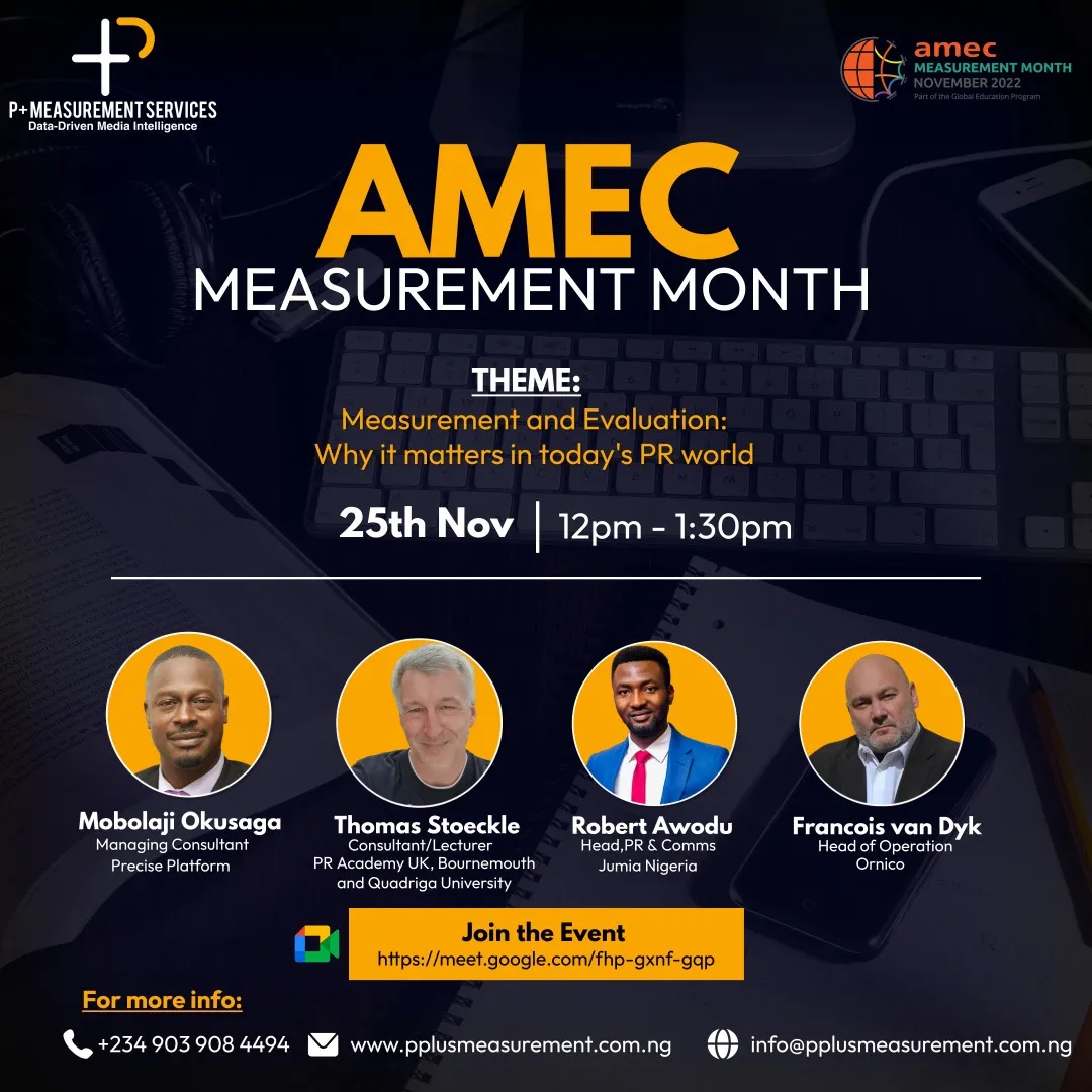 PR Measurement Agency Hosts 2022 AMEC Measurement Month in Nigeria
