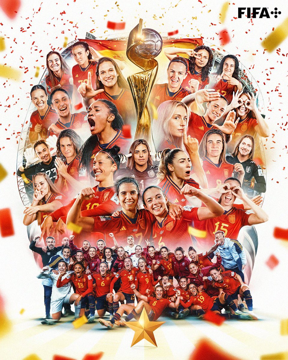 #Spain Lift First Ever #FIFAWWC Trophy