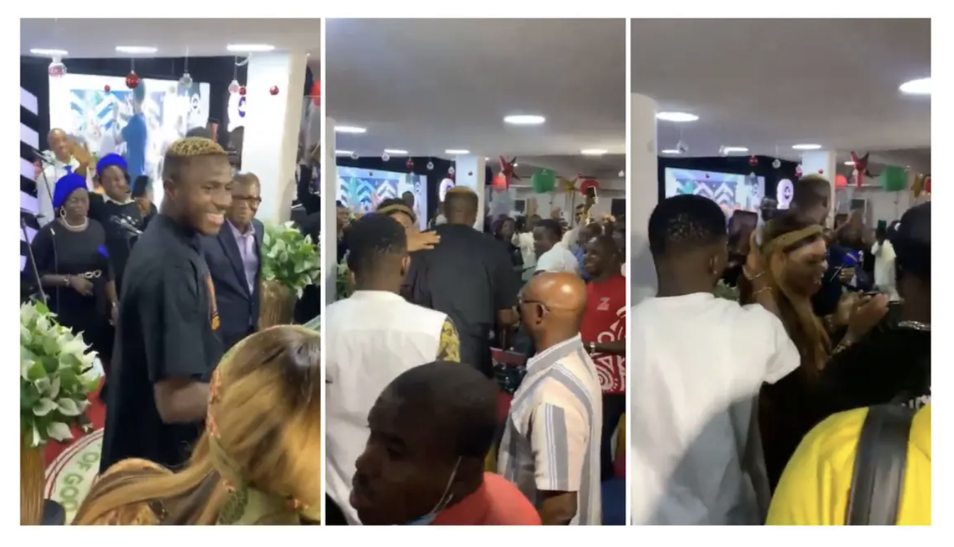 FRESH African Footballer Of The Year, Victor Osimhen Attends Redeem