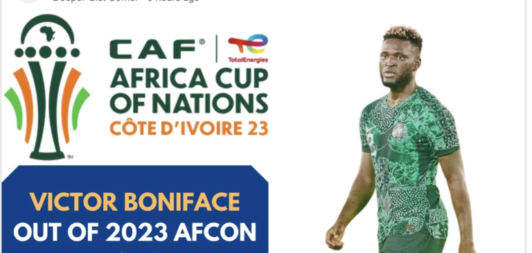 Victor Boniface Ruled Out Of 2023 AFCON
