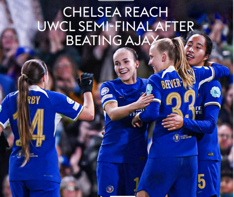 #Chelsea Qualify For Women's Champions League Semi Finals