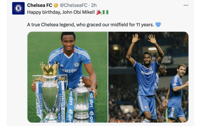 #Chelsea Celebrate Mikel Obi At 37