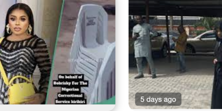 Bobrisky Donates Sitting Chairs To Prison
