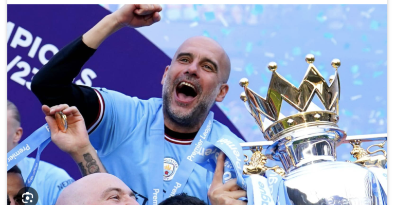Manchester City Winning 2023/2024 #EPL Trophy