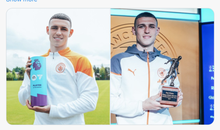 Phil Foden Wins Premier League Player Of The Season