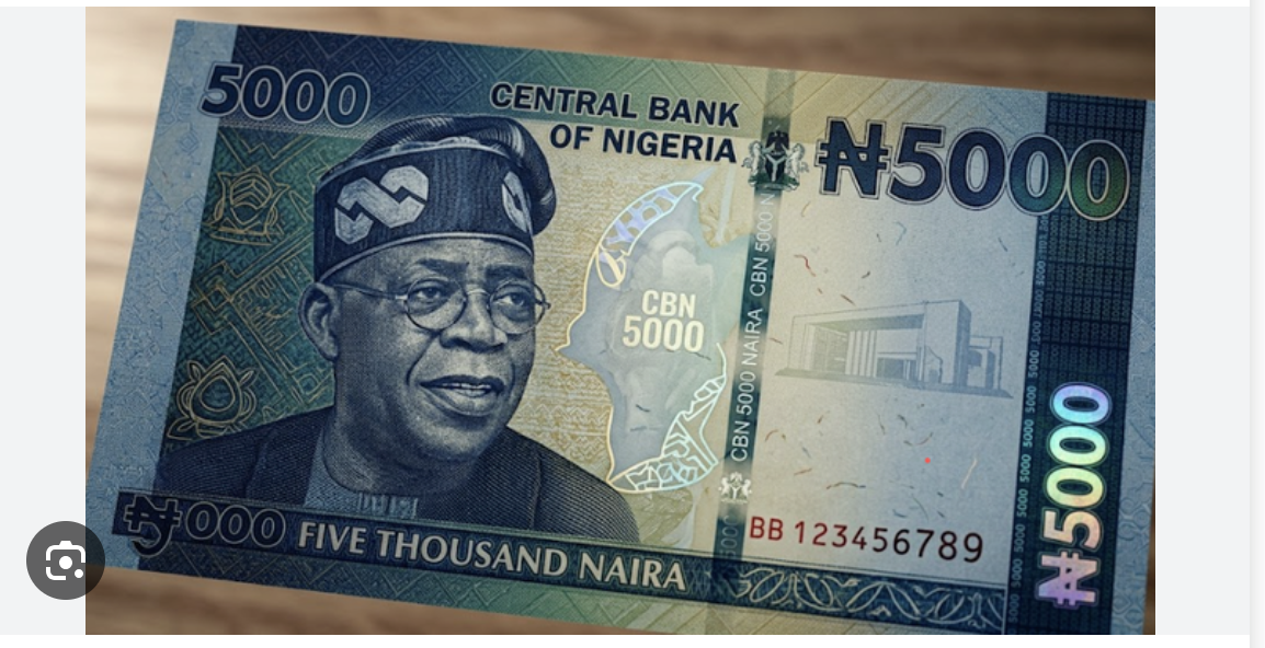 ₦5000 Note Featuring Tinubu