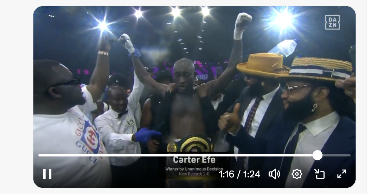 Watch Moment Carter Efe Defeated Portable In #ChaosInTheRing Boxing Match [VIRAL VIDEOS]